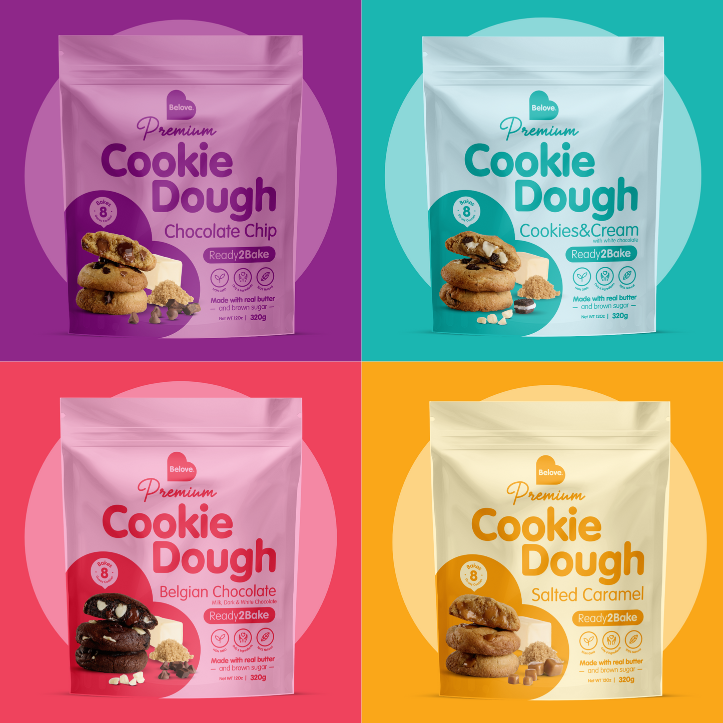 3 Pack - Premium Cookie Dough (Makes 24 Cookies)